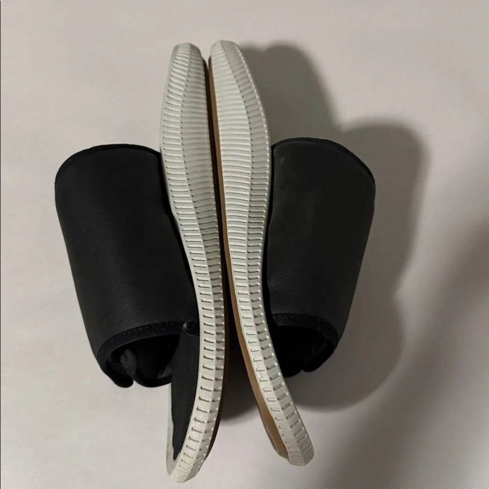 OluKai Black and White Slide Sandals